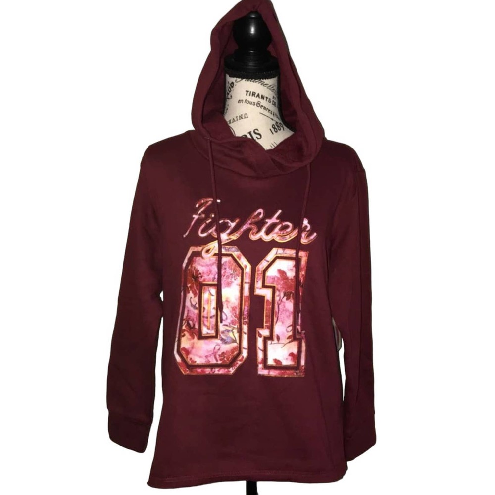 BREAST CANCER AWARENESS FIGHTER 01 GRAPHIC HOODIE MEDIUM